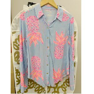 Lilly Pulitzer RUM SWIZZLE Seaview Button Down Small